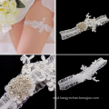 Romantic Vintage Lace Garter Rhinestone Crystal Bridal Pearl Wedding Garter